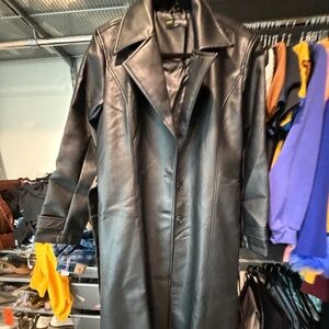 Ara Black Vegan Leather Coat